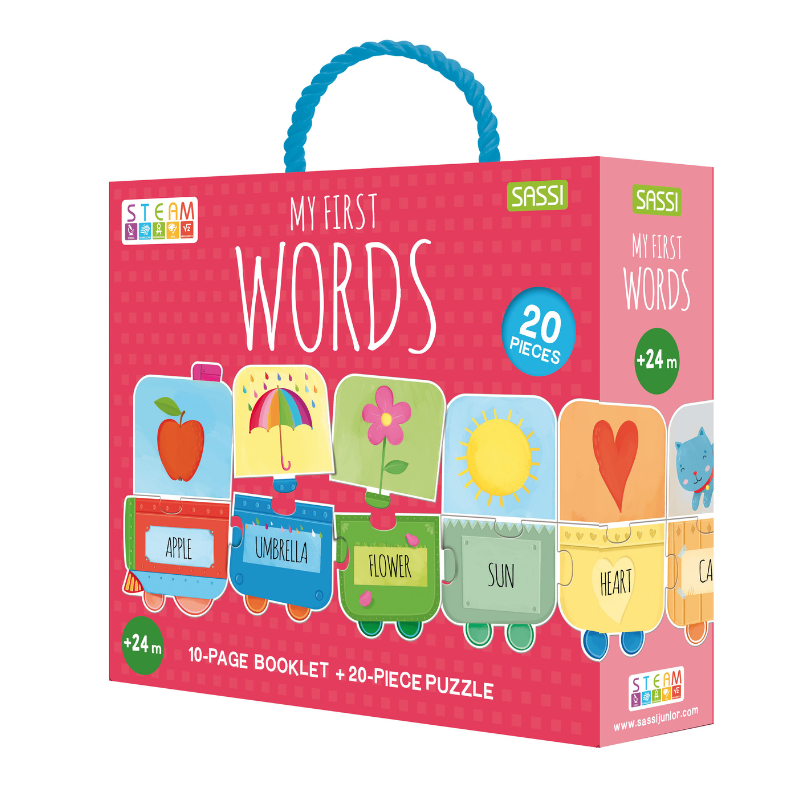 Sassi My First Words STEAM Puzzle & Book Set, 1 metre