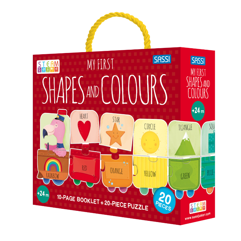 Sassi My First Shapes and Colours STEAM Puzzle & Book Set, 1 metre