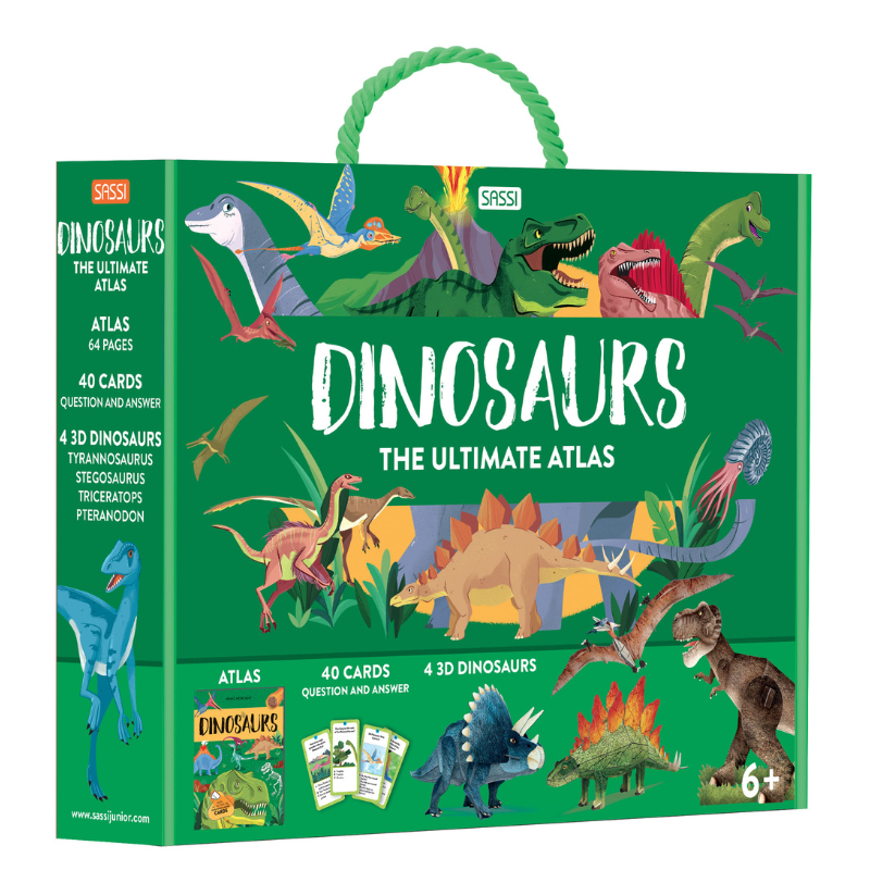 Sassi The Ultimate Atlas and Models Set - Dinosaurs 3D Construction