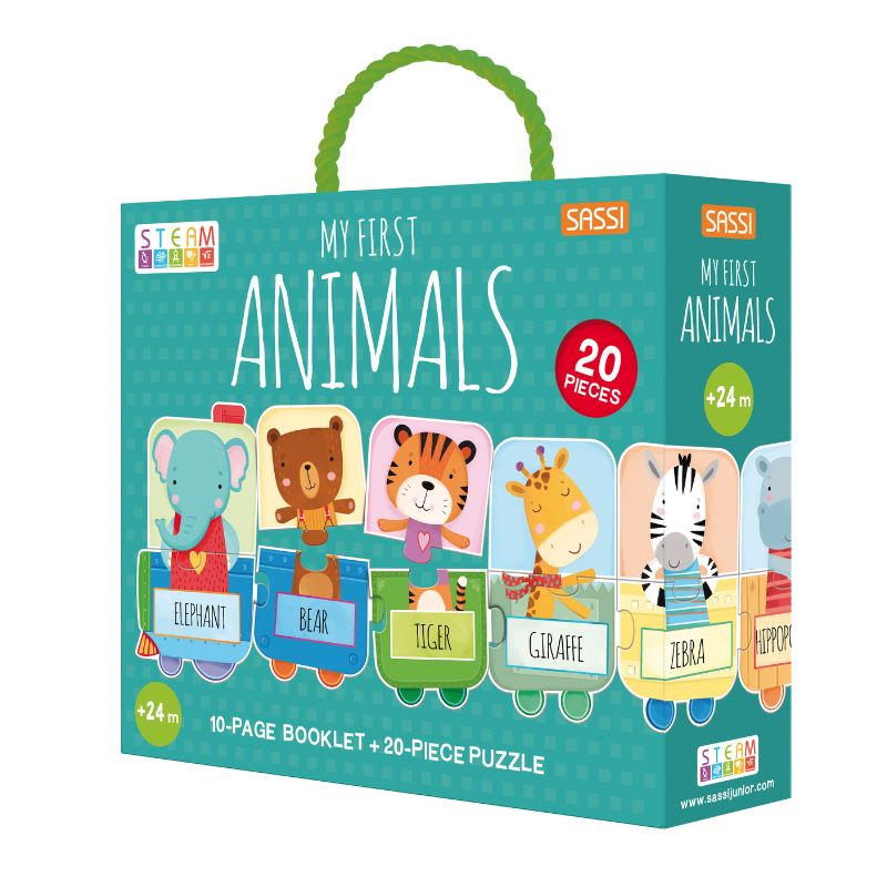 Sassi My First Animals STEAM Puzzle & Book Set