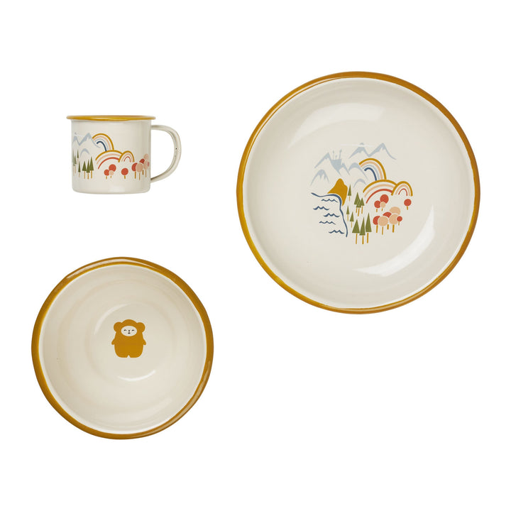 Fabelab Enamel Kids Meal Set - Land of Fabelab - 3 pcs