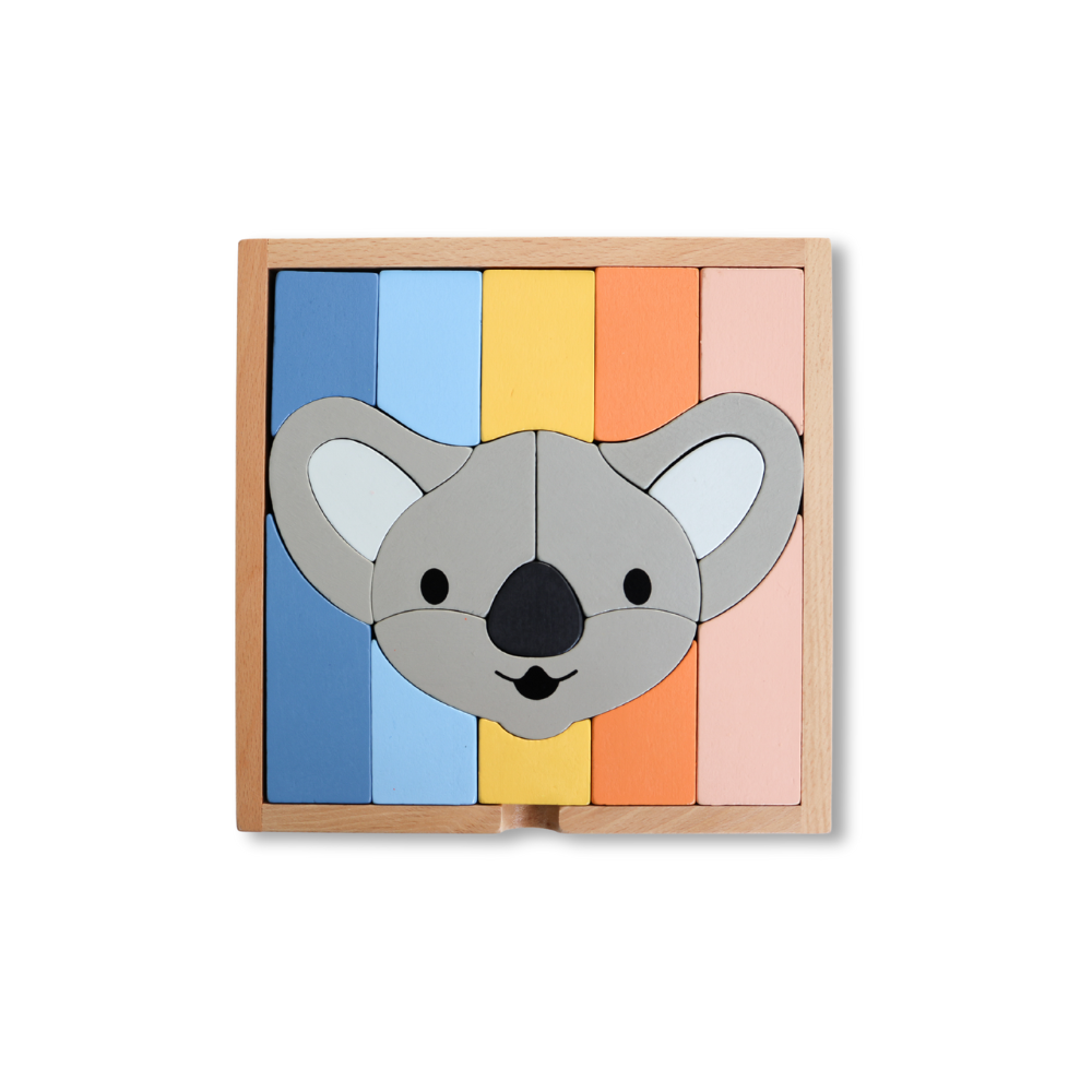 Stellavan & Papa - 3-in-1 Small Block Puzzle, Koala