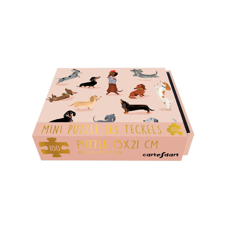 Cartesdart Mini Puzzle Box, Dachsunds, 100 pcs