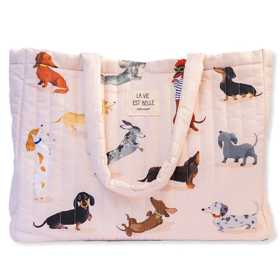 Cartesdart Big Quilted Bag, Dachsunds Club