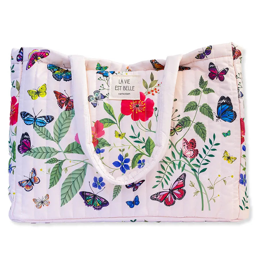 Cartesdart Big Quilted Bag, Butterflies
