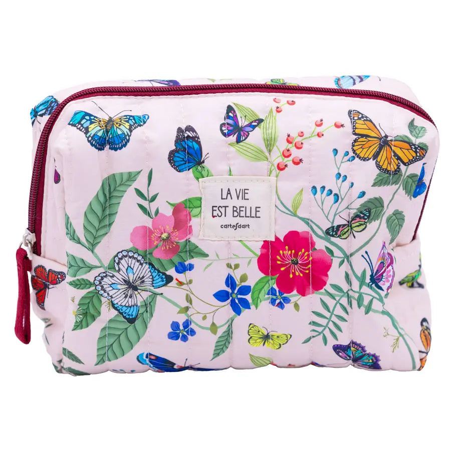 Cartesdart Quilted Travel Case, Butterflies
