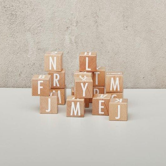 by Astrup- Wooden Number and Letter Building Blocks, 16 pcs