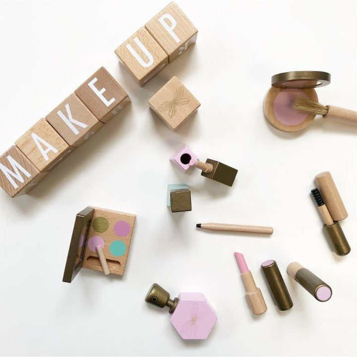 by Astrup- Wooden Number and Letter Building Blocks, 16 pcs