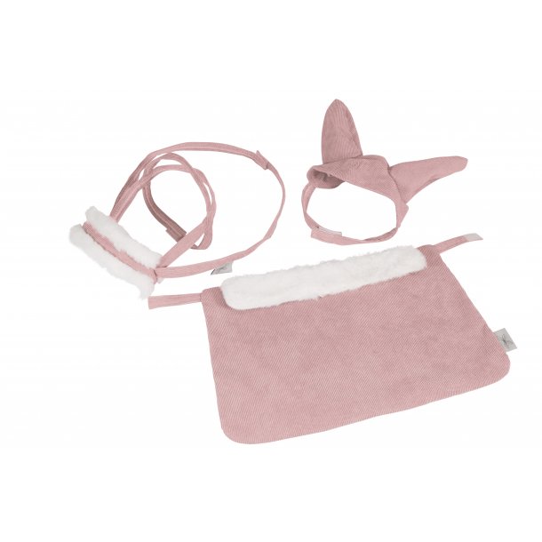by Astrup Hobby Horse Dress Up - Horse Blanket and Bonnet, Dusty Rose