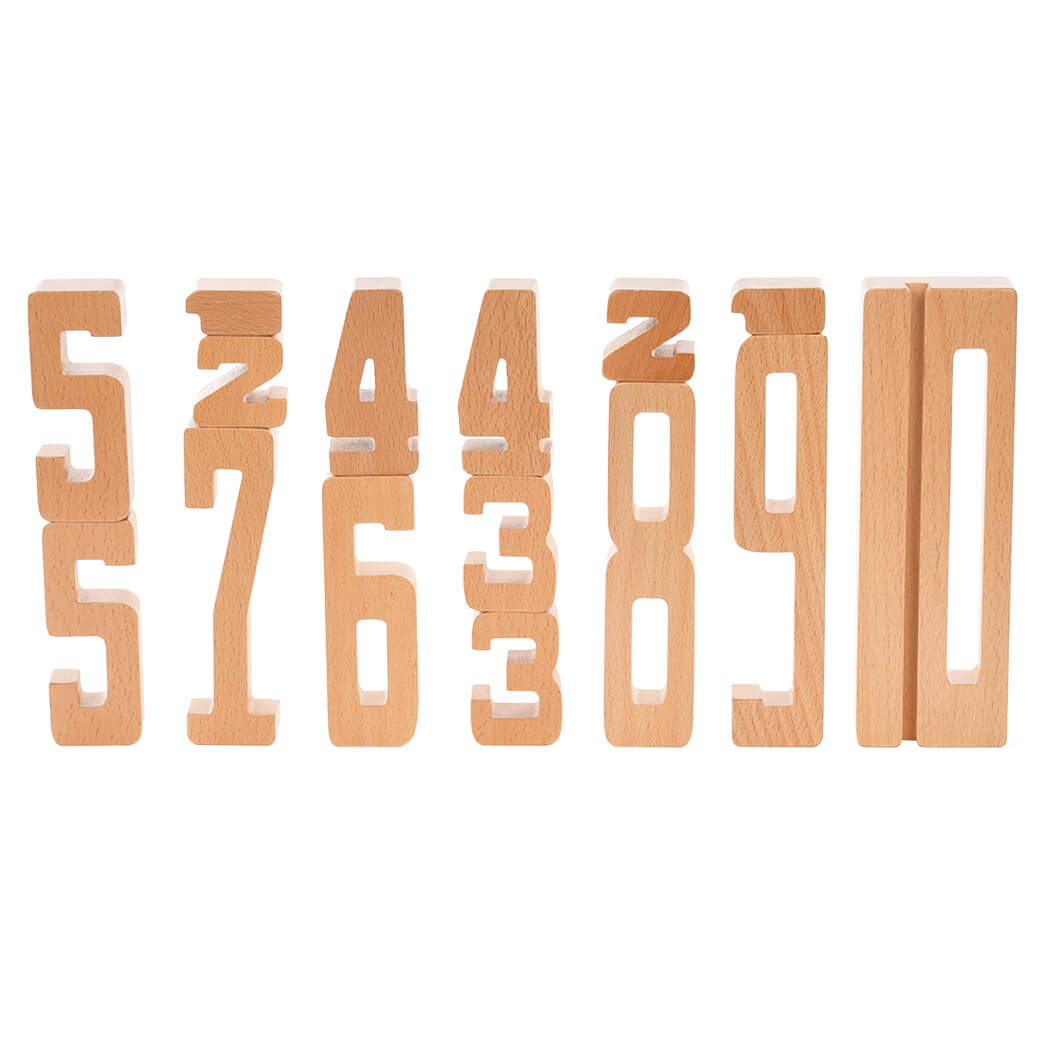 by Astrup Wooden Educational Numbers, 15 pc