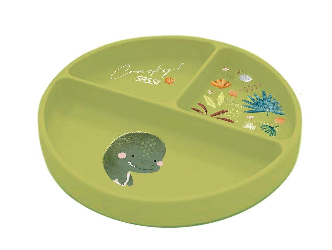 Sassi Silicone Meal Plate - Cracky the Dinosaur
