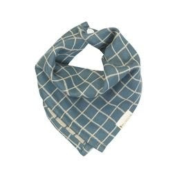 Fabelab - Fold over Bib - Grid, Blue Spruce, 26 cm
