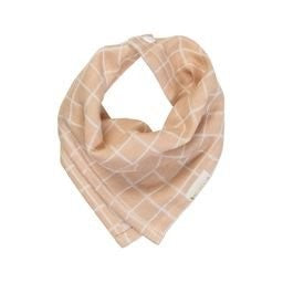 Fabelab - Fold over Bib - Grid, Dusty Rose, 26 cm