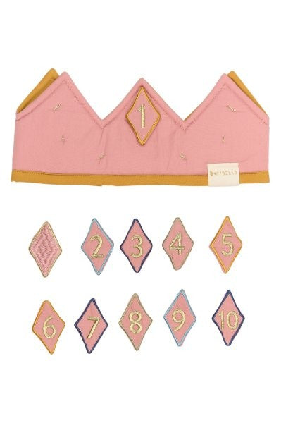 Fabelab Birthday Crown with Numbers 1-10, Rose