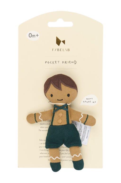 Fabelab - Pocket Friend, Gingerbread Boy, 14 cm