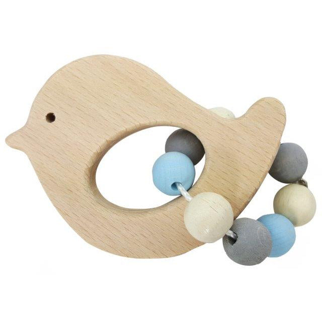 Hess-Spielzeug Rattle Bird Natural Blue