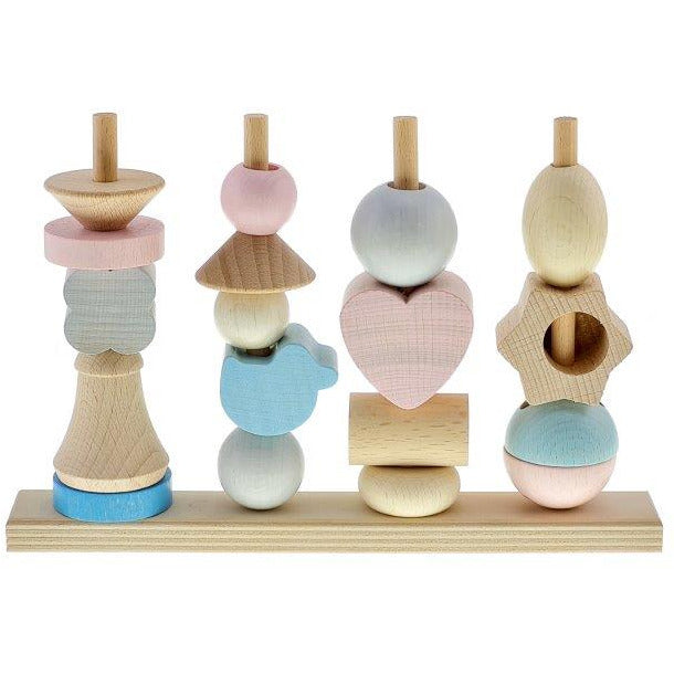 Hess-Spielzeug Stacking Abacus Natural