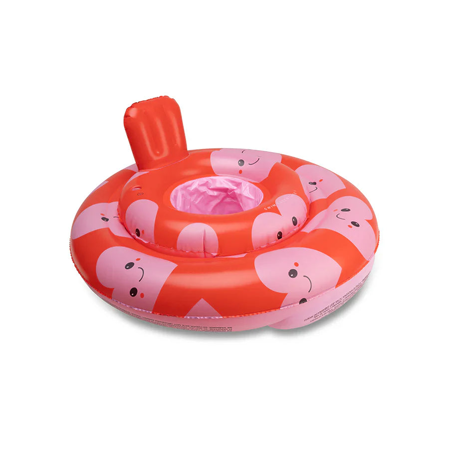 Swim Essentials Inflatable Baby Swimseat - Hearts, 0-1 yrs