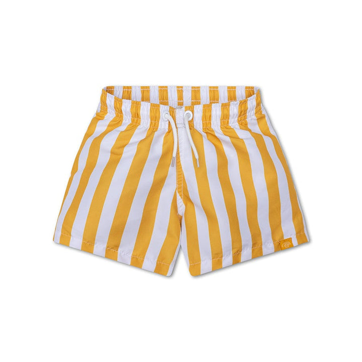 Swim Essentials Boys UV Swim Short, Yellow/White Stripes