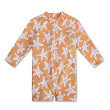 Swim Essentials Boys UV Long Sleeved Swimsuit Rashguard, Sea Stars