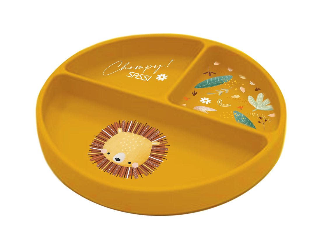 Sassi Silicone Meal Plate - Chompy The Lion