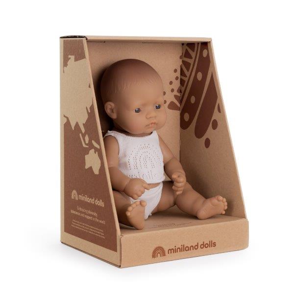 Miniland Doll - Hispanic Boy, 32 cm Boxed