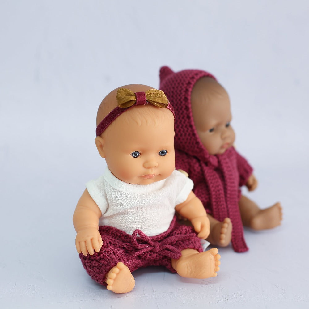 Miniland Clothing Sand t-shirt and rompers with hairband (21 cm Doll)