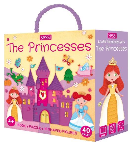 Sassi 3D Puzzle and Book Set - The Princesses, 40 pcs