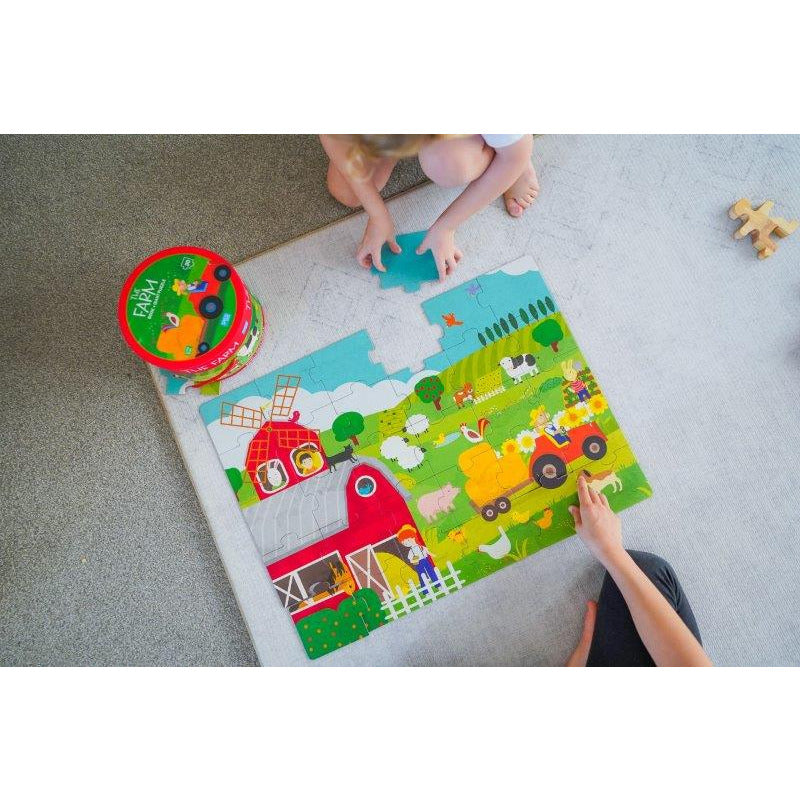 Sassi Giant Puzzle & Book Set - Farm Friends,  30 pcs