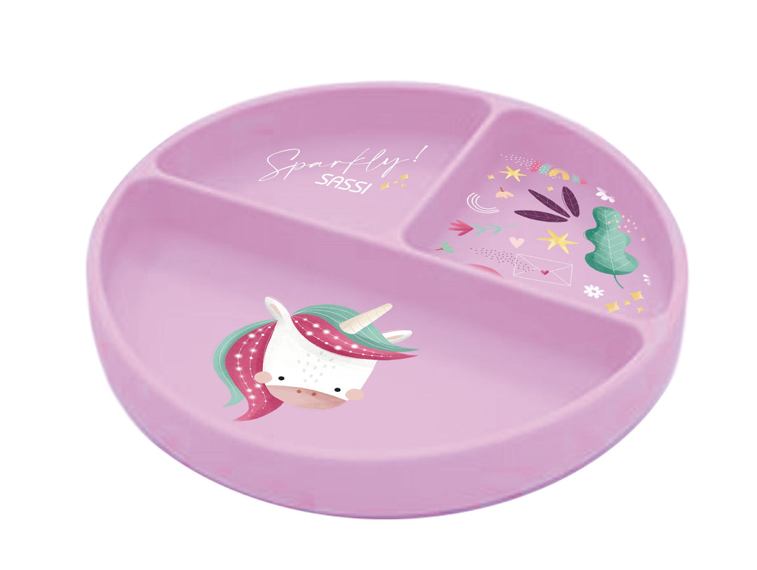 Sassi Silicone Meal Plate - Sparkly The Unicorn