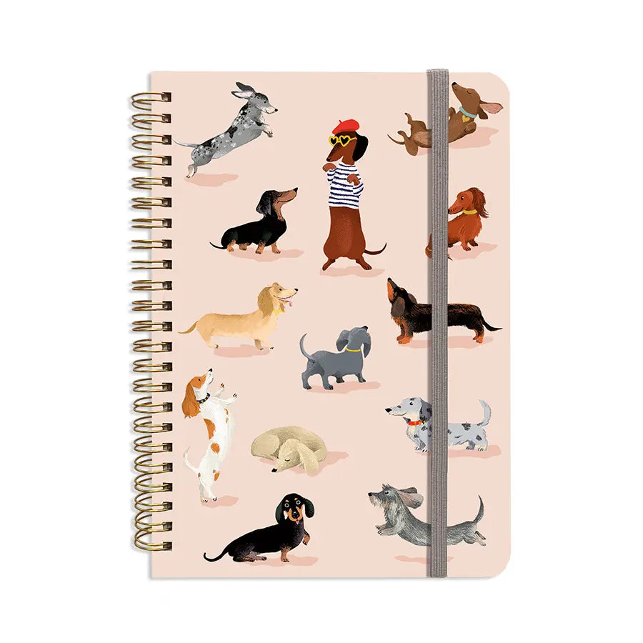 Cartesdart A5 Spiral Note Book, Dachshunds