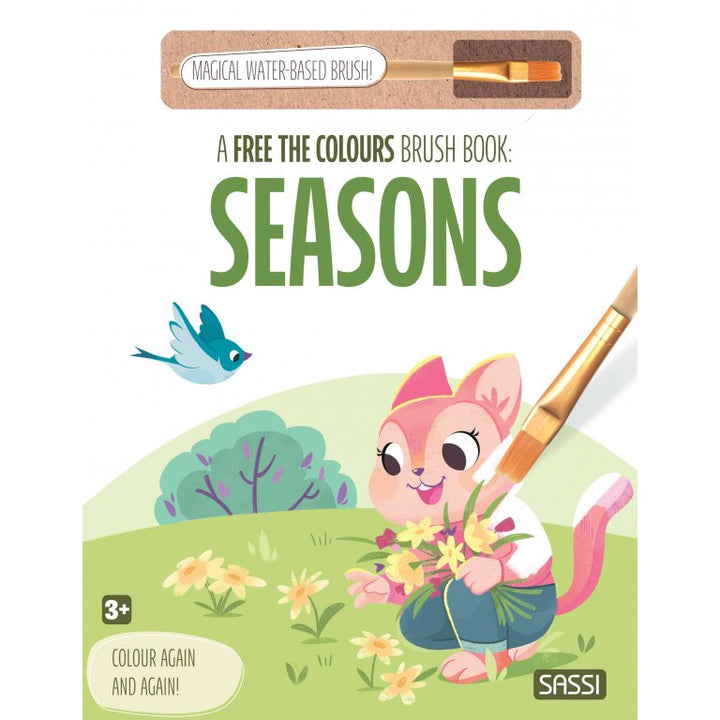 Sassi Free the Colours Reusable Paint Brush Book - Seasons