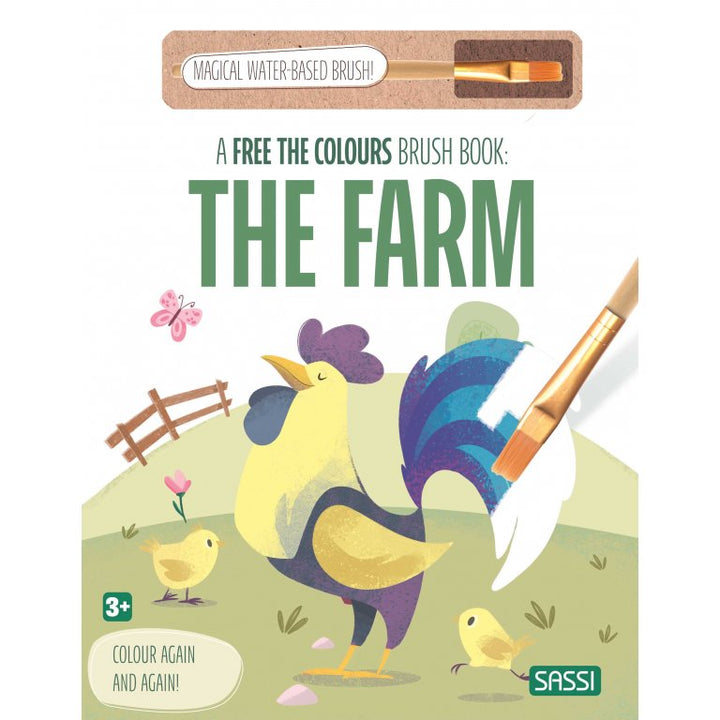 Sassi Free the Colours Reusable Paint Brush Book - The Farm