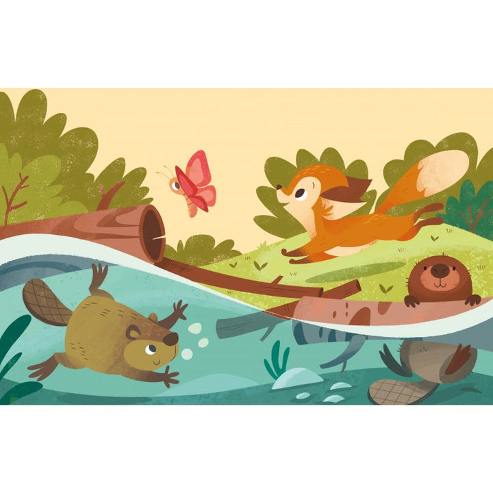 Sassi Free the Colours Reusable Paint Brush Book - The Woodland