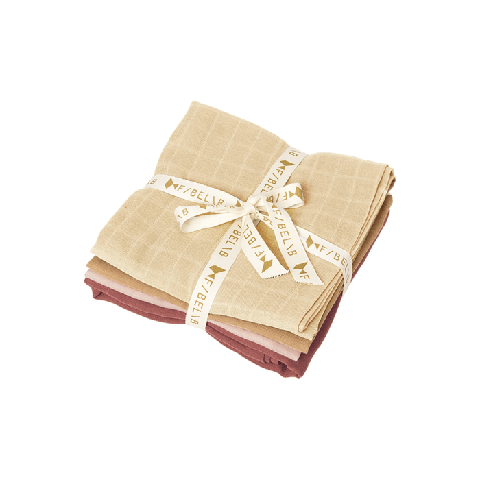 Fabelab Muslin - Dusty Rose Mix - 4 pack