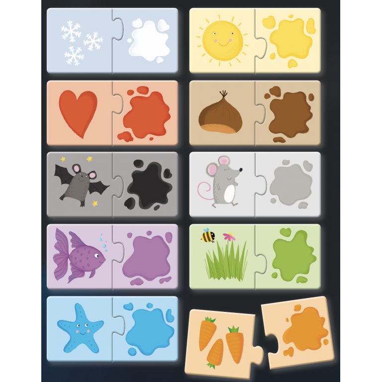 Sassi Puzzles 2 - Colours Book and Puzzles, 20 pcs