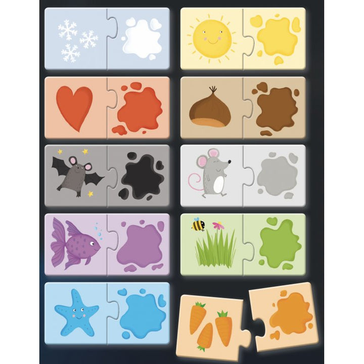 Sassi Puzzles 2 - Colours Book and Puzzles, 20 pcs