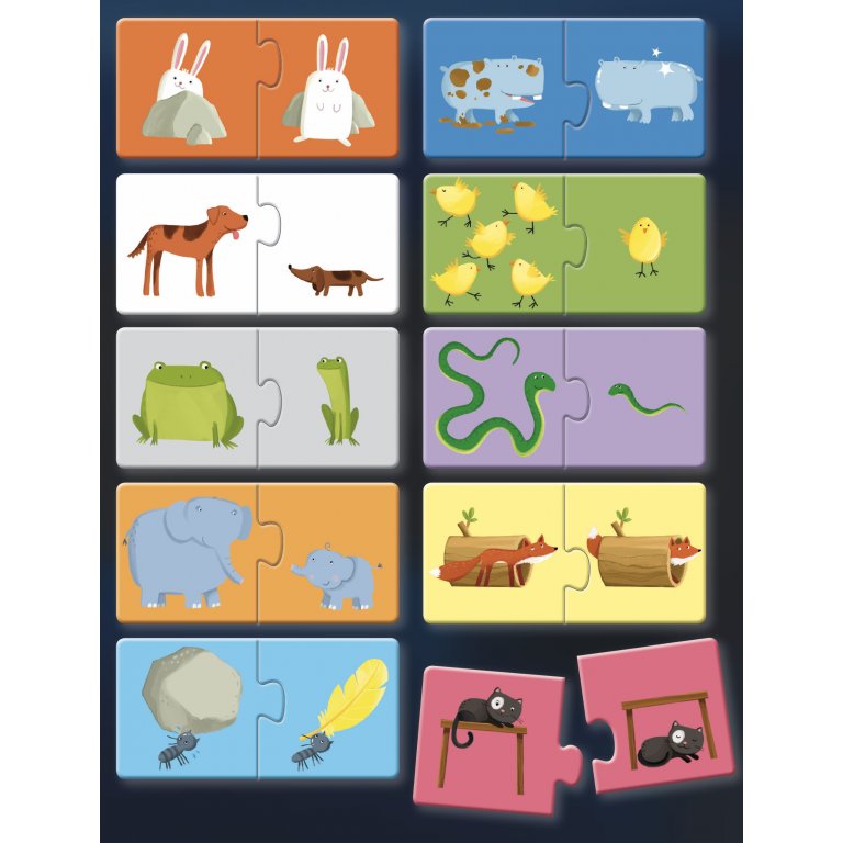 Sassi Puzzles 2 - Opposites Book and Puzzles, 20 pcs