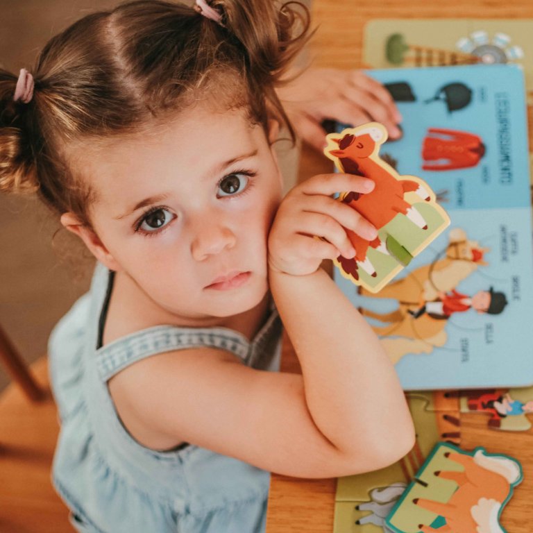 Sassi 3D Puzzle and Book Set - Ponies, 40 pcs