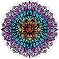 Mindfulness Mandala Round Puzzle - Balance, 500 pcs BONUS Mandala Colouring Sheet