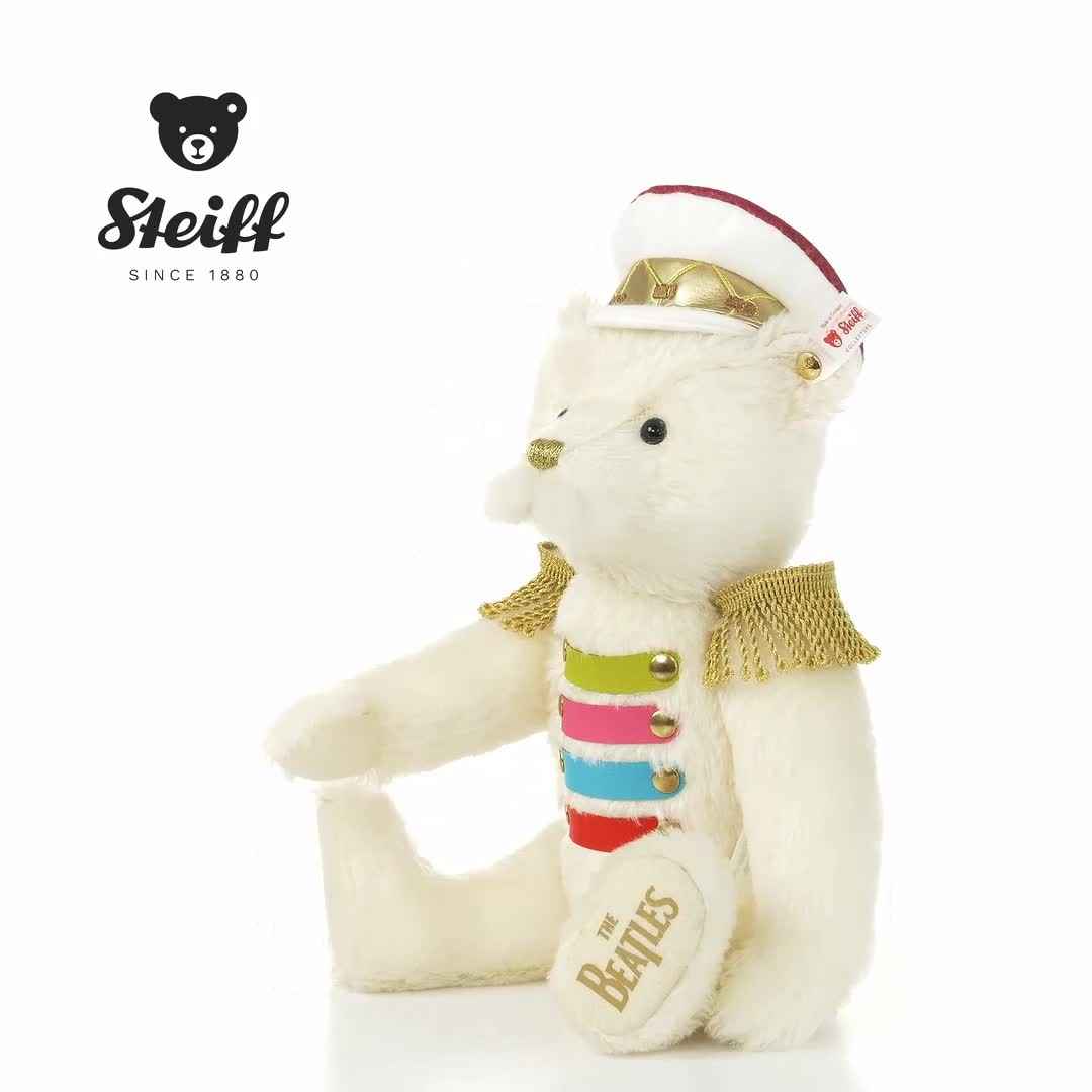 Steiff Rocks Limited Edition Teddy Bear - The Beatles White Sergeant Pepper, 30 cm
