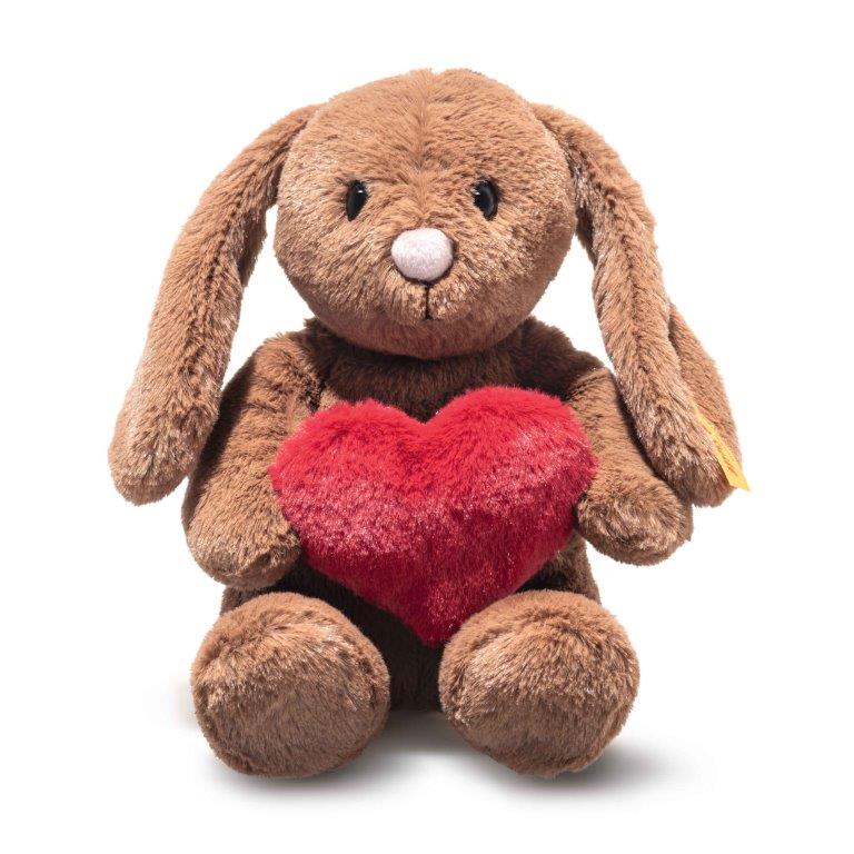 Steiff Soft Cuddly Friends - Hoppie Rabbit Love Brown, 16 cm