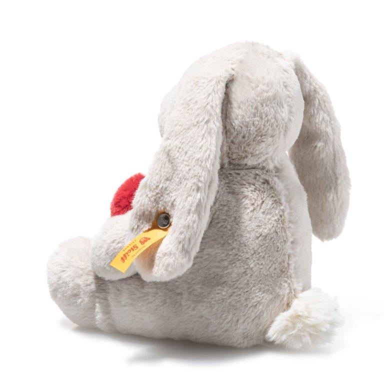 Steiff Soft Cuddly Friends Hoppie Rabbit Love Grey, 16 cm