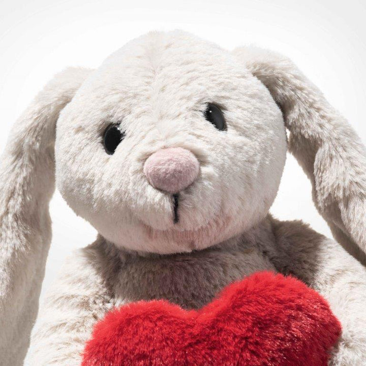 Steiff Soft Cuddly Friends Hoppie Rabbit Love Grey, 16 cm