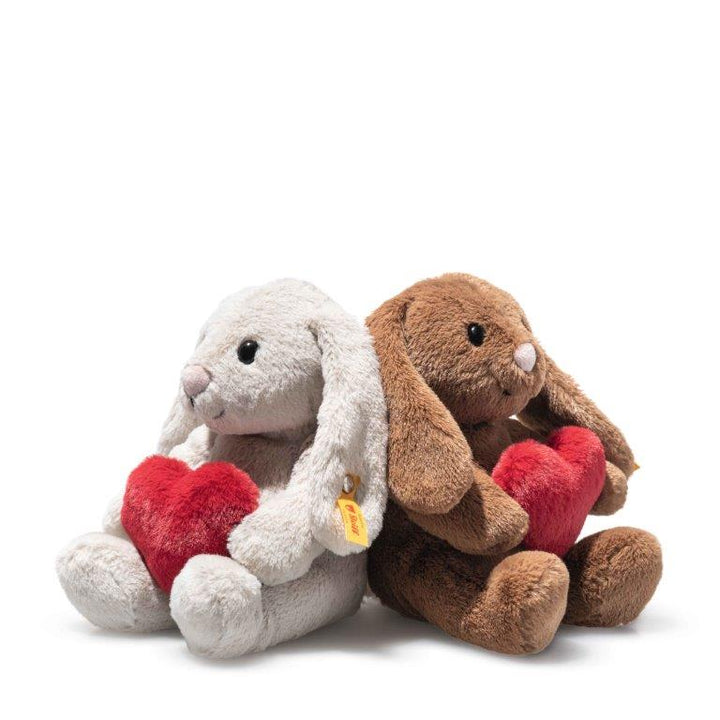 Steiff Soft Cuddly Friends Hoppie Rabbit Love Grey, 16 cm