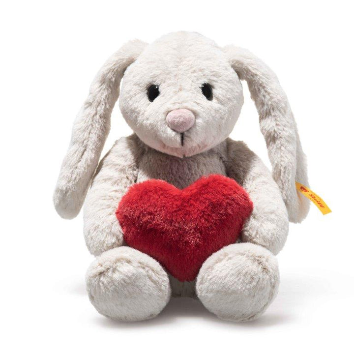 Steiff Soft Cuddly Friends Hoppie Rabbit Love Grey, 16 cm