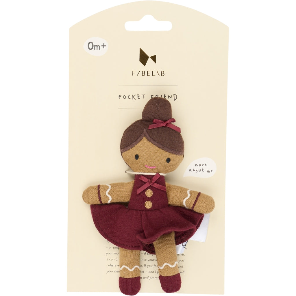 Fabelab - Pocket Friend, Gingerbread Girl, 14 cm