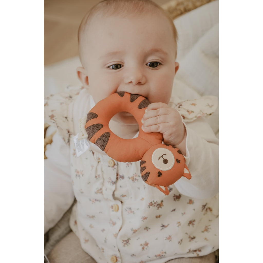 Fabelab Cotton Rattle, Tiger, 16 cm