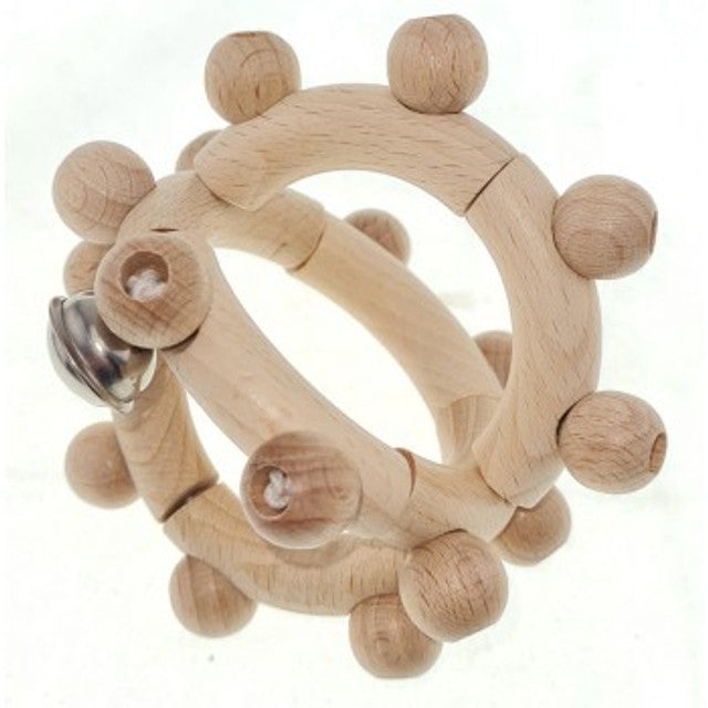 Hess-Spielzeug Rattle Motor Ball Natural, 9 cm