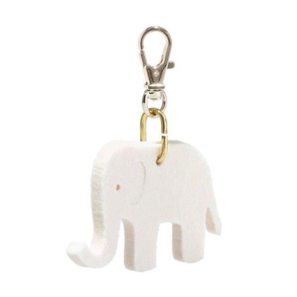 Steiff Key Ring Pendant - Felt Elephant, 7 cm